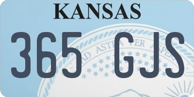 KS license plate 365GJS