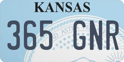 KS license plate 365GNR