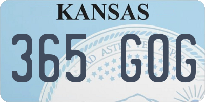 KS license plate 365GOG