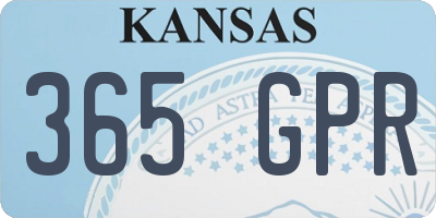 KS license plate 365GPR