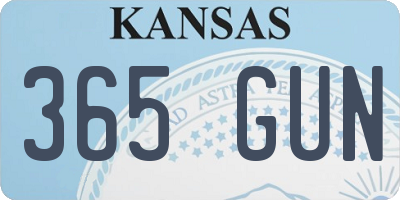 KS license plate 365GUN