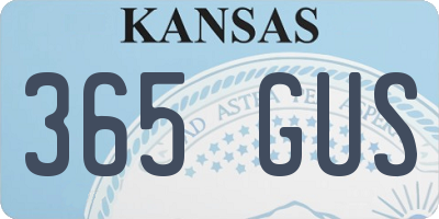 KS license plate 365GUS