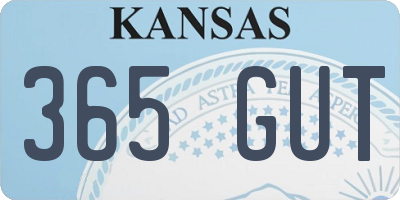 KS license plate 365GUT