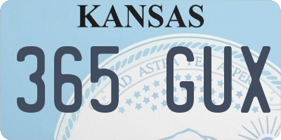 KS license plate 365GUX