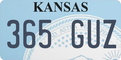 KS license plate 365GUZ