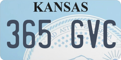 KS license plate 365GVC