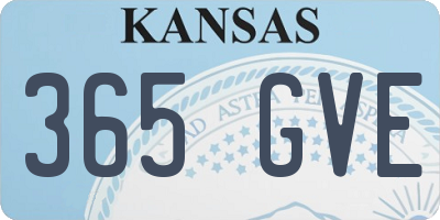 KS license plate 365GVE