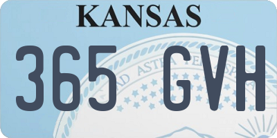 KS license plate 365GVH