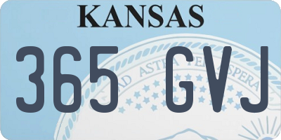 KS license plate 365GVJ