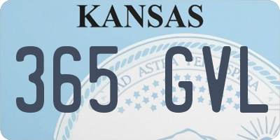 KS license plate 365GVL