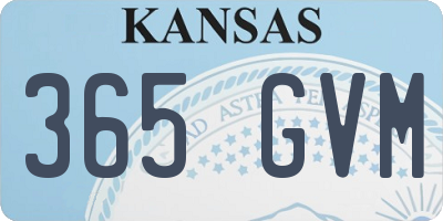 KS license plate 365GVM