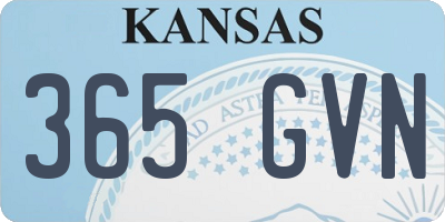 KS license plate 365GVN