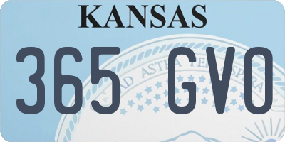 KS license plate 365GVO