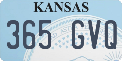 KS license plate 365GVQ