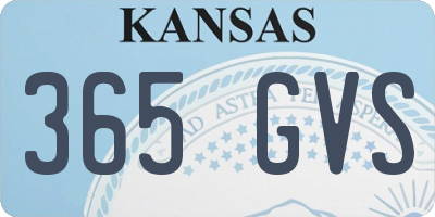 KS license plate 365GVS