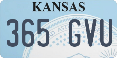 KS license plate 365GVU
