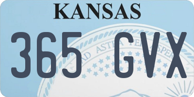 KS license plate 365GVX