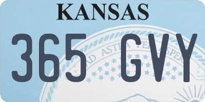KS license plate 365GVY