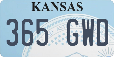 KS license plate 365GWD