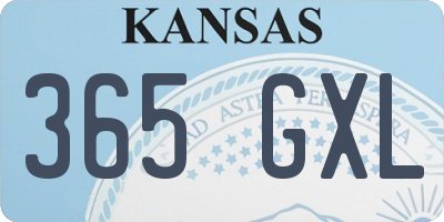 KS license plate 365GXL