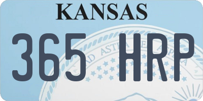 KS license plate 365HRP