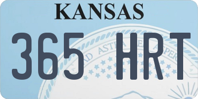 KS license plate 365HRT