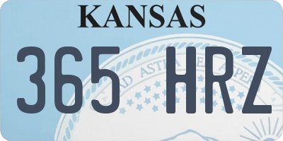 KS license plate 365HRZ