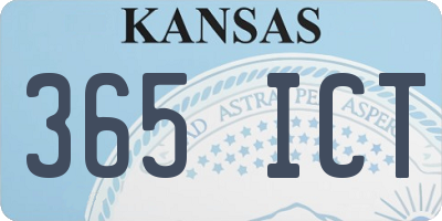 KS license plate 365ICT