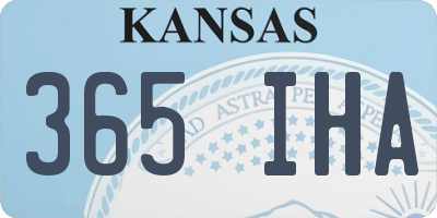 KS license plate 365IHA