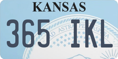 KS license plate 365IKL