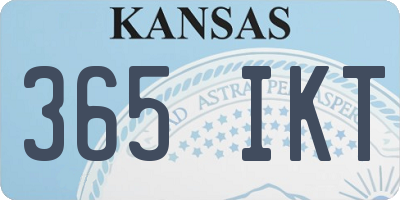 KS license plate 365IKT