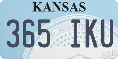 KS license plate 365IKU