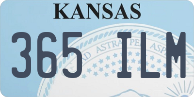 KS license plate 365ILM