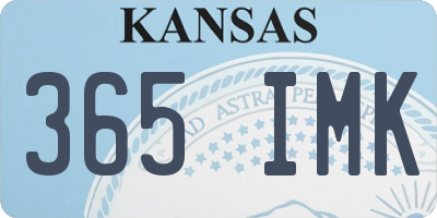 KS license plate 365IMK