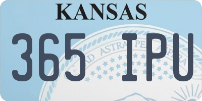 KS license plate 365IPU