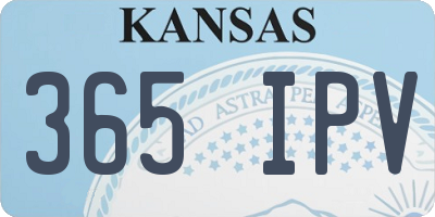 KS license plate 365IPV
