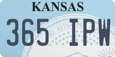 KS license plate 365IPW