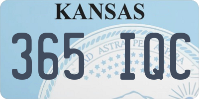 KS license plate 365IQC