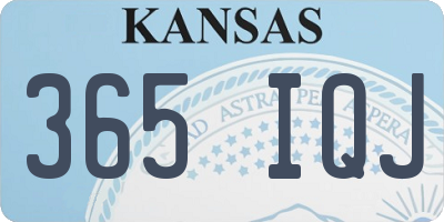 KS license plate 365IQJ