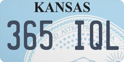 KS license plate 365IQL