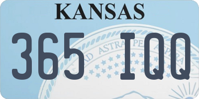 KS license plate 365IQQ
