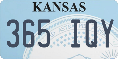 KS license plate 365IQY
