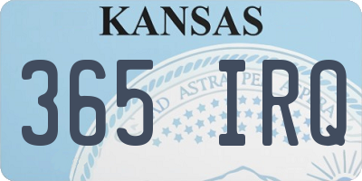 KS license plate 365IRQ