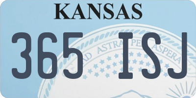 KS license plate 365ISJ