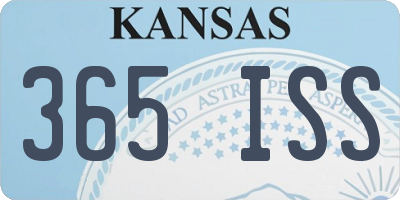 KS license plate 365ISS