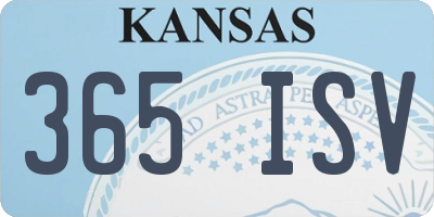 KS license plate 365ISV