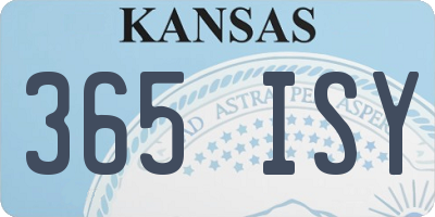 KS license plate 365ISY