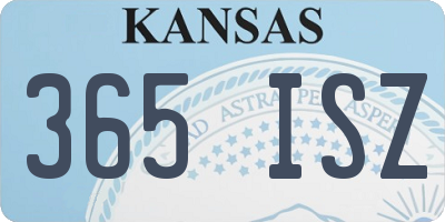 KS license plate 365ISZ