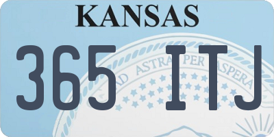 KS license plate 365ITJ