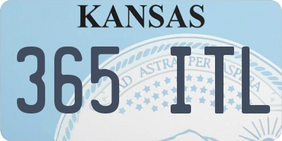 KS license plate 365ITL